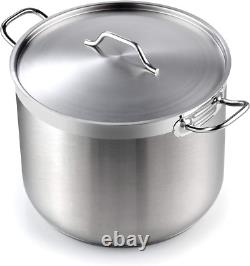 02616 Professional Grade Lid 30 Quart Stainless Steel Stockpot, Silver