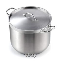 02616 Professional Lid 30 Quart Stainless Steel Stockpot, Silver