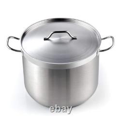 02616 Professional Lid 30 Quart Stainless Steel Stockpot, Silver