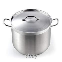 02616 Professional Lid 30 Quart Stainless Steel Stockpot, Silver