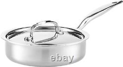 1.5 Quart Sauté Pan with Lid Titanium Strengthened 316Ti Stainless Steel with