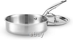 1.5 Quart Sauté Pan with Lid Titanium Strengthened 316Ti Stainless Steel with