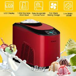 1.6 Quart Automatic Ice Cream Maker Frozen Dessert Machine LCD Digital Display