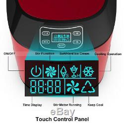 1.6 Quart Automatic Ice Cream Maker Frozen Dessert Machine LCD Digital Display