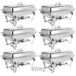 1-8 PCS 13.7 Quart Stainless Steel Chafing Dish Buffet Trays Chafer Food Warmer