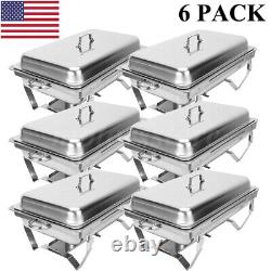 1-8 PCS 9.5 Quart Stainless Steel Chafing Dish Buffet Trays Chafer Food Warmer