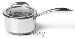 1 Quart Hybrid Pot with Glass Lid Non-Stick Pan, Easy to Clean, Dishwasher