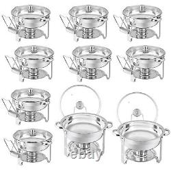 10 Packs 5 Quart Stainless Steel Chafing Dish Buffet Trays Chafer Buffet Warmer