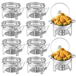 10 Packs 5 Quart Stainless Steel Chafing Dish Buffet Trays Chafer Buffet Warmer