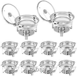 10 Packs 5 Quart Stainless Steel Chafing Dish Buffet Trays Chafer Buffet Warmer