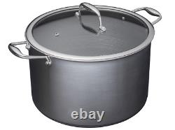 10 Quart Hybrid Stock Pot with Glass Lid Non-Stick Saucepan, Easy to Clean