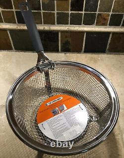 10 Stainless Steel LE CREUSET Fry Basket Insert for 26cm 5.5 Quart Dutch Oven