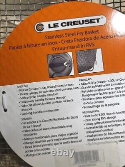 10 Stainless Steel LE CREUSET Fry Basket Insert for 26cm 5.5 Quart Dutch Oven