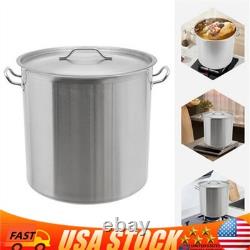 100 Quart Large Stock Pot Stainless Steel with Lid for Restaurant Kitchen Cooking