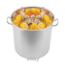 100 Quart Large Stock Pot Stainless Steel with Lid for Restaurant Kitchen Cooking