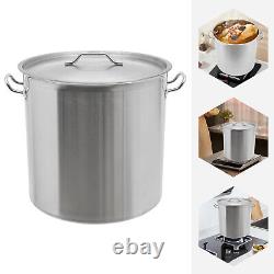 100 Quart Large Stock Pot Stainless Steel with Lid for Restaurant Kitchen Cooking