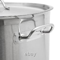 100 Quart Large Stock Pot Stainless Steel with Lid for Restaurant Kitchen Cooking