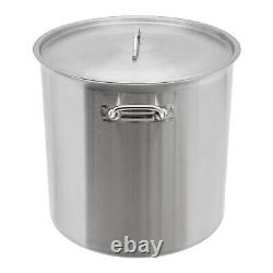 100 Quart Large Stock Pot Stainless Steel with Lid for Restaurant Kitchen Cooking