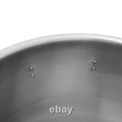 100 Quart Large Stock Pot Stainless Steel with Lid for Restaurant Kitchen Cooking