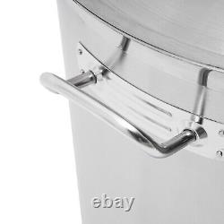 100 Quart Large Stock Pot Stainless Steel with Lid for Restaurant Kitchen Cooking