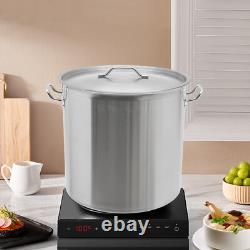 100 Quart Large Stock Pot Stainless Steel with Lid for Restaurant Kitchen Cooking