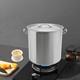 100 Quart Stainless Steel Column Stock Pot With Lid For Restaurant Kitchen