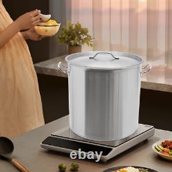 100 Quart Stainless Steel Large Stock Pot with Lid for Restaurant Kitchen Cooking