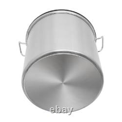 100 Quart Stainless Steel Large Stock Pot with Lid for Restaurant Kitchen Cooking