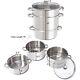 11-quart Stainless Steel Fruit Juicer Steamer Stove Top With Tempered Glass Lid