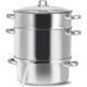 11-quart Stainless Steel Steam Juicer, 3-piece Fruit & Vegetable Juicer Steamer