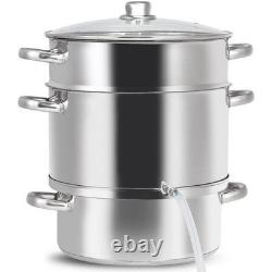 11 Quart Stainless Steel Steamer / Fruit Vegetable Juicer 11 Quart Stainless Steel Steamer / Fruit Vegetable Juicer