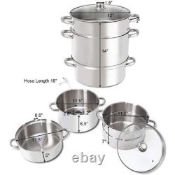 11 Quart Stainless Steel Steamer / Fruit Vegetable Juicer 11 Quart Stainless Steel Steamer / Fruit Vegetable Juicer