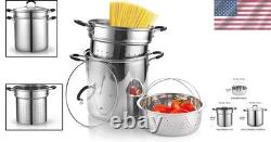 12 Quart Stainless Steel Pasta Cooker Set