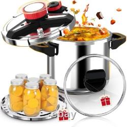 12 Quart Stainless Steel Pressure Cooker Canner 18/8 3-IN-1 Large Pressure