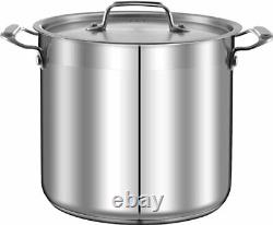 12-Quart Stainless Steel Stockpot 18/8 Food Grade Heavy Duty Large 12 Quart