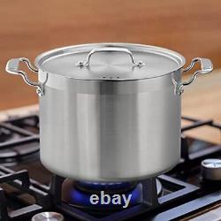 12-Quart Stainless Steel Stockpot 18/8 Food Grade Heavy Duty Large Stock Pot