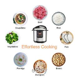 1200W Electric 8-Quart Pressure Cooker 10-in-1 Multi-Functional Slow Cook Pot