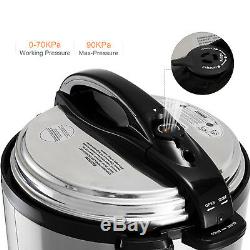 1200W Electric 8-Quart Pressure Cooker 10-in-1 Multi-Functional Slow Cook Pot