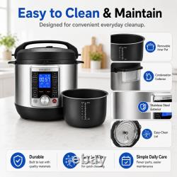 14-in-1 Electric Pressure Cooker 8 Quart, Stainless Steel Multi Cooker with L