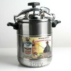 15 Quart / 14 Liter Pressure Canner Cooker Stainless Steel with Steam Gauge New