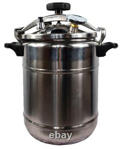 15 Quart / 14 Liter Pressure Canner Cooker Stainless Steel with Steam Gauge New