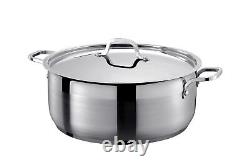 16.1 Quart Stainless Steel Stockpot Mirror Polished Soup Pot with Lid, Scratc