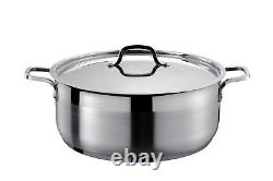 16.1 Quart Stainless Steel Stockpot Mirror Polished Soup Pot with Lid, Scratc