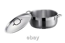 16.1 Quart Stainless Steel Stockpot Mirror Polished Soup Pot with Lid, Scratc