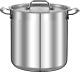 16-quart Stainless Steel Stockpot 18/8 Food Grade Heavy Duty Large Stock Pot F
