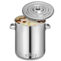 180QT Quart Heavy Duty Tri-Ply Thick Base Stainless Steel Stock Pot withLid