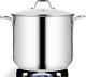 19-quart Stainless Steel Stock Pot 18/8 Food Grade Heavy Duty Induction Large