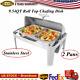 1pack 9.5quart Stainless Steel Chafing Dish Buffet Trays Chafer Dish Set Silver