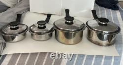 2-1 Quart & 2-3 Quart Lot Classic Stainless Steel Saucepan With Lids