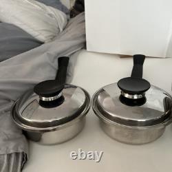 2-1 Quart & 2-3 Quart Lot Classic Stainless Steel Saucepan With Lids